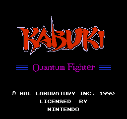 Kabuki - Quantum Fighter Title Screen